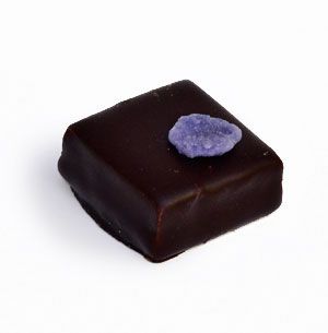 Violette - chocolat noir avec ganache